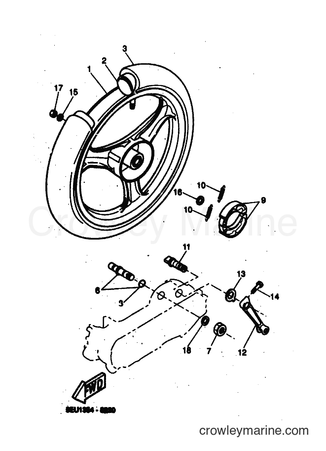 1999 Scooter YH50 - YH50 (5FV2) [010] - REAR WHEEL
