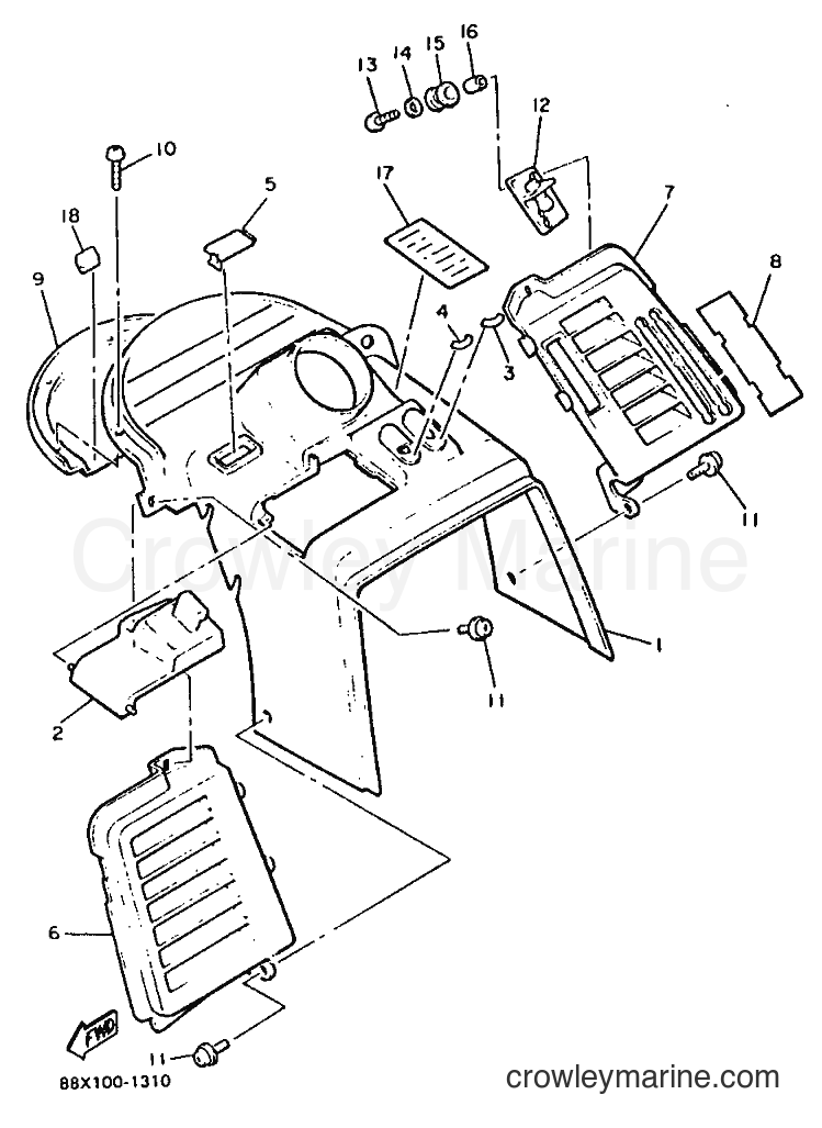 1991 Snowmobile PZ480 - PZ480 (88F1) [010] - INSTRUMENT PANEL