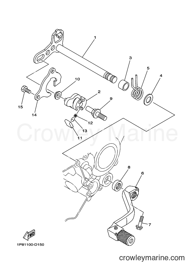 2014 Dirt Bike YZ250 - YZ250 (1SSA) [010] - SHIFT SHAFT