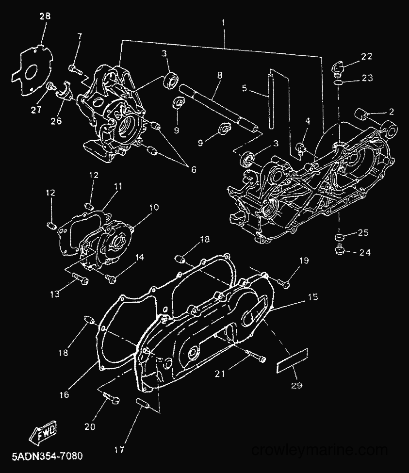 Yamaha Motors YN50 (5BX5) [010] - CRANKCASE
