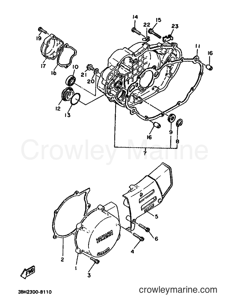 Yamaha Motors XT500 (3BH2) [999] - CRANKCASE COVER 1