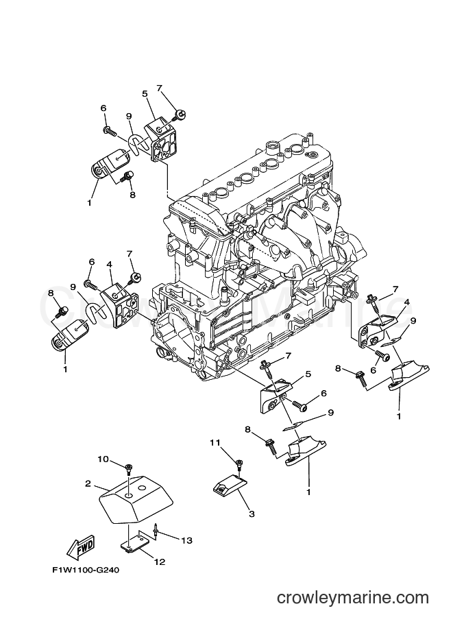 Yamaha Motors FX1800-K (F1WN) [020] - ENGINE MOUNT