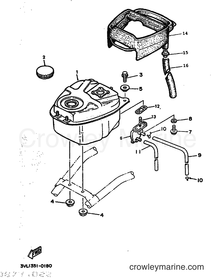 1992 Scooter CW65 - CW65 (4GP1) [999] - FUEL TANK