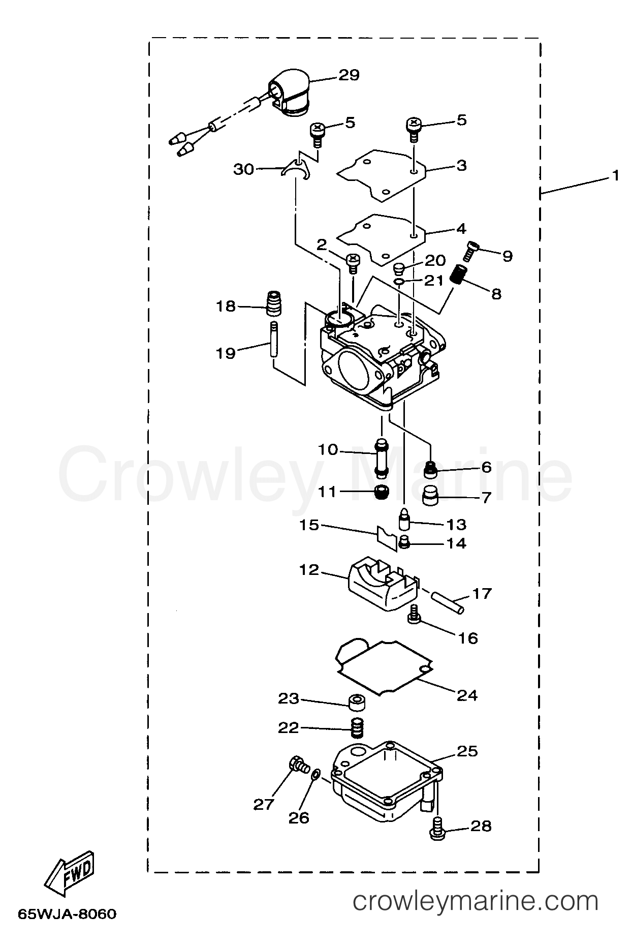 Yamaha Motors F25ESHW - CARBURETOR