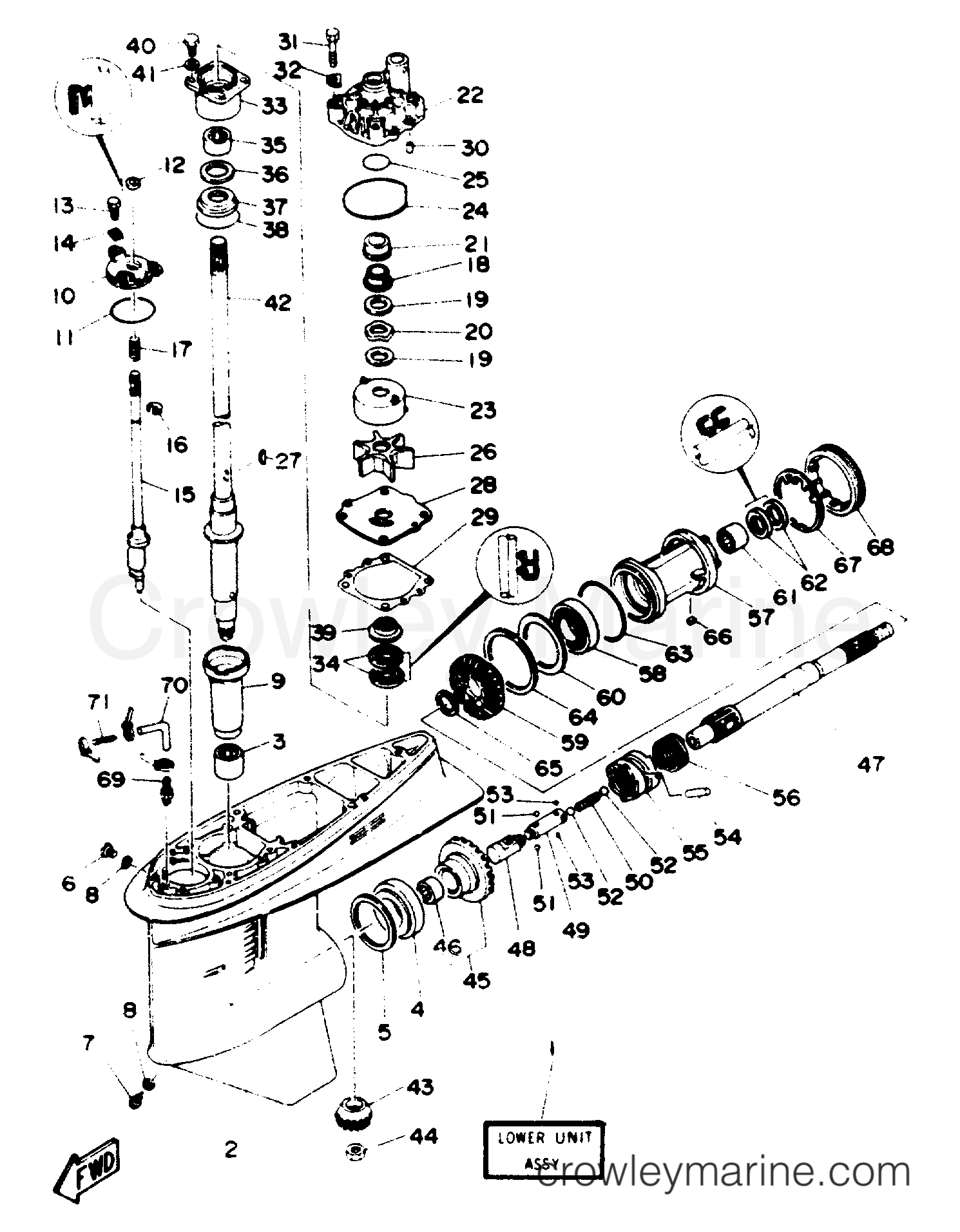 Yamaha Motors C115TXRR - LOWER DRIVE 1