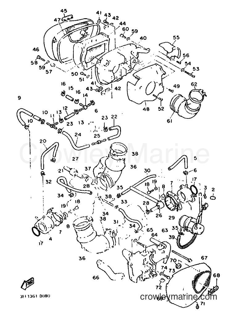 1988 Cruiser XV1100 - XV1100 (3EF1) [999] - INTAKE