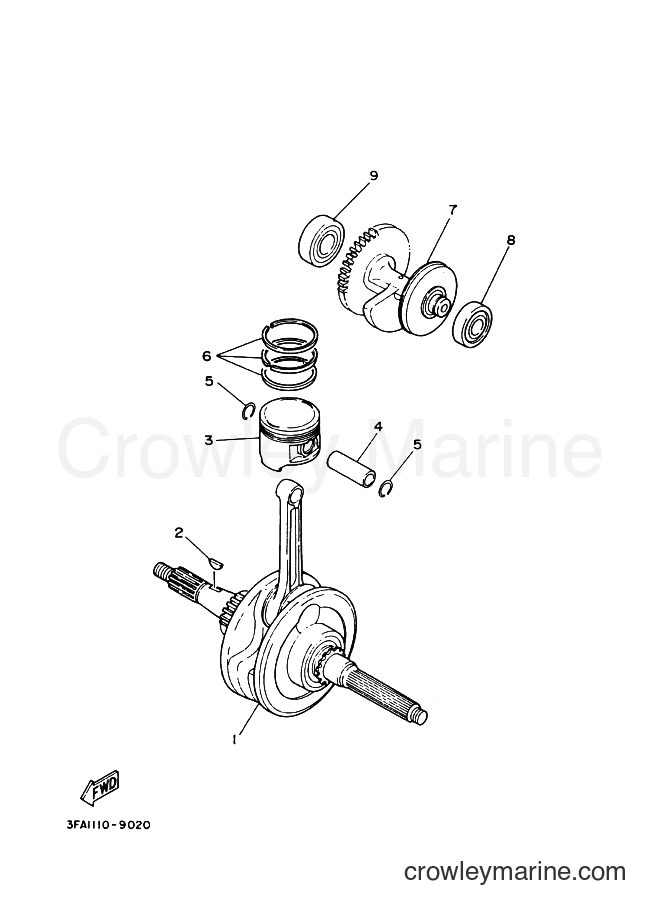 Yamaha Motors YFA1 (3FAA) [010] - CRANKSHAFT & PISTON