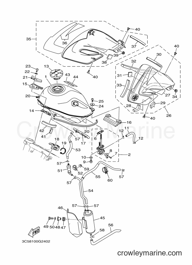 Yamaha Motors XT250 (3C5A) [010] - FUEL TANK