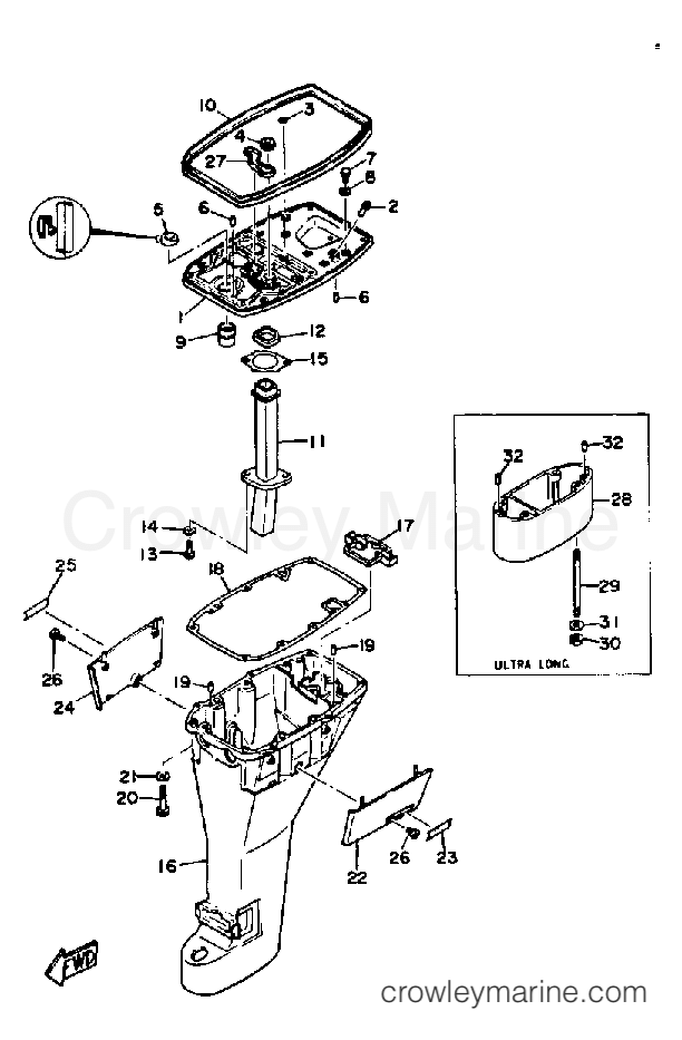 Yamaha Motors FT9.9EXK - UPPER CASING