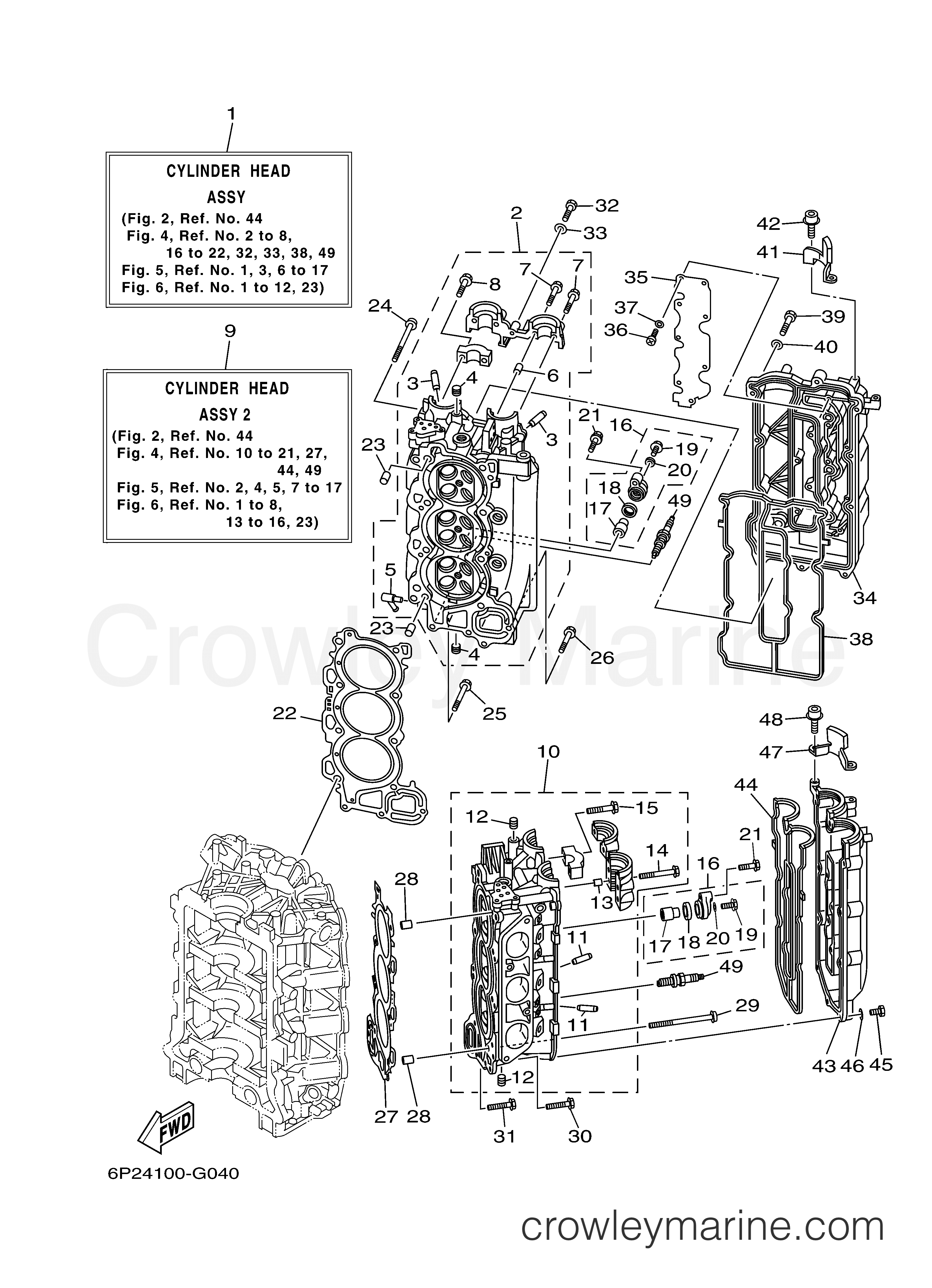 Yamaha Motors F250TUR - CYLINDER CRANKCASE 2
