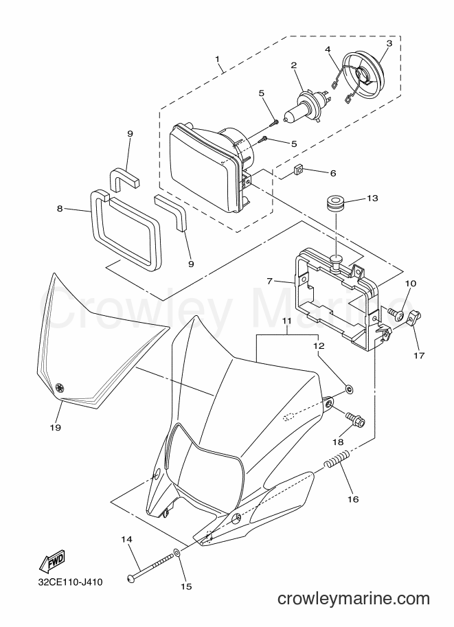 2011 Dirt Bike WR250X - WR250X (32CR) [010] - HEADLIGHT