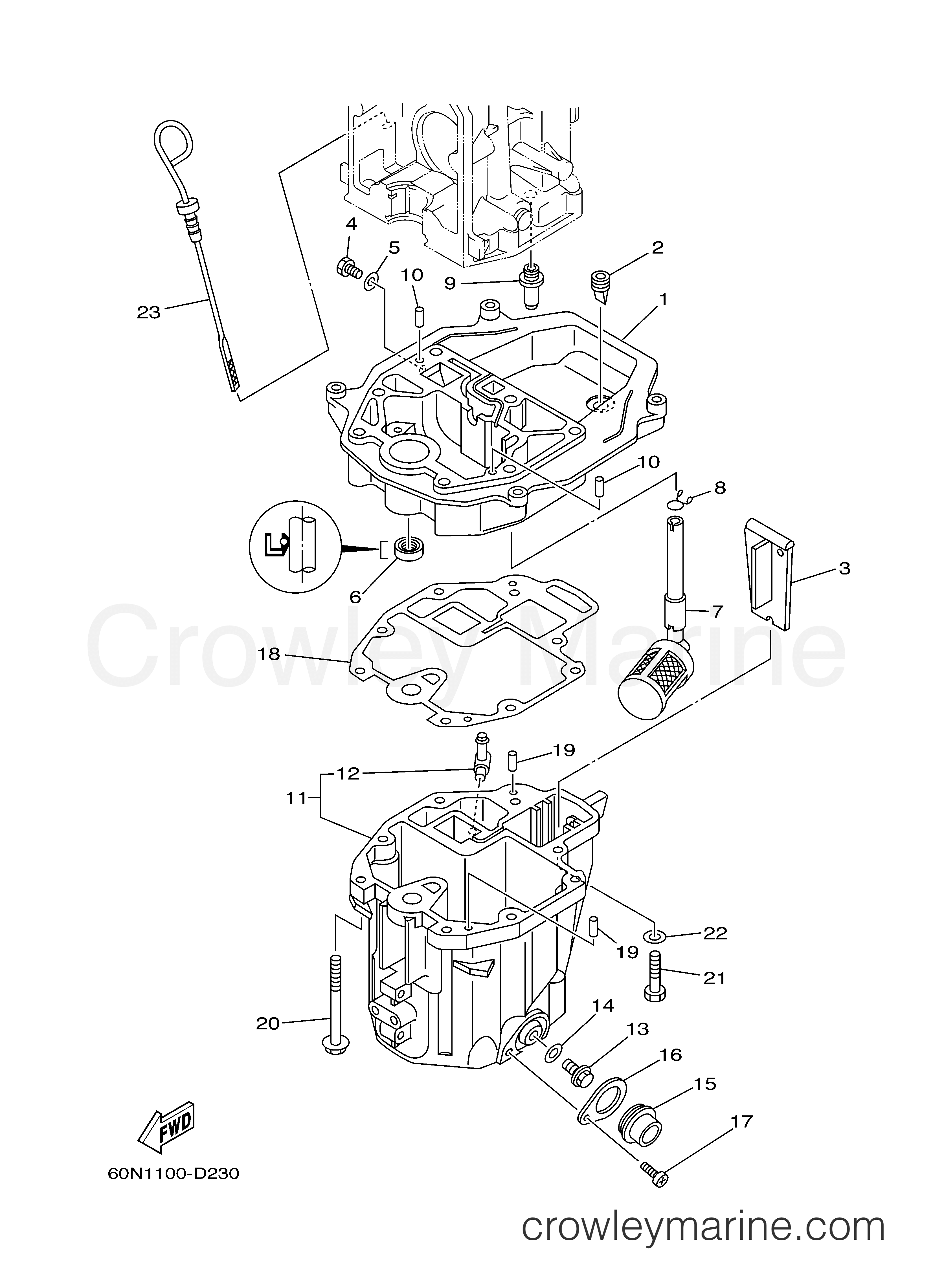 Yamaha Motors T8PLHD - OIL PAN