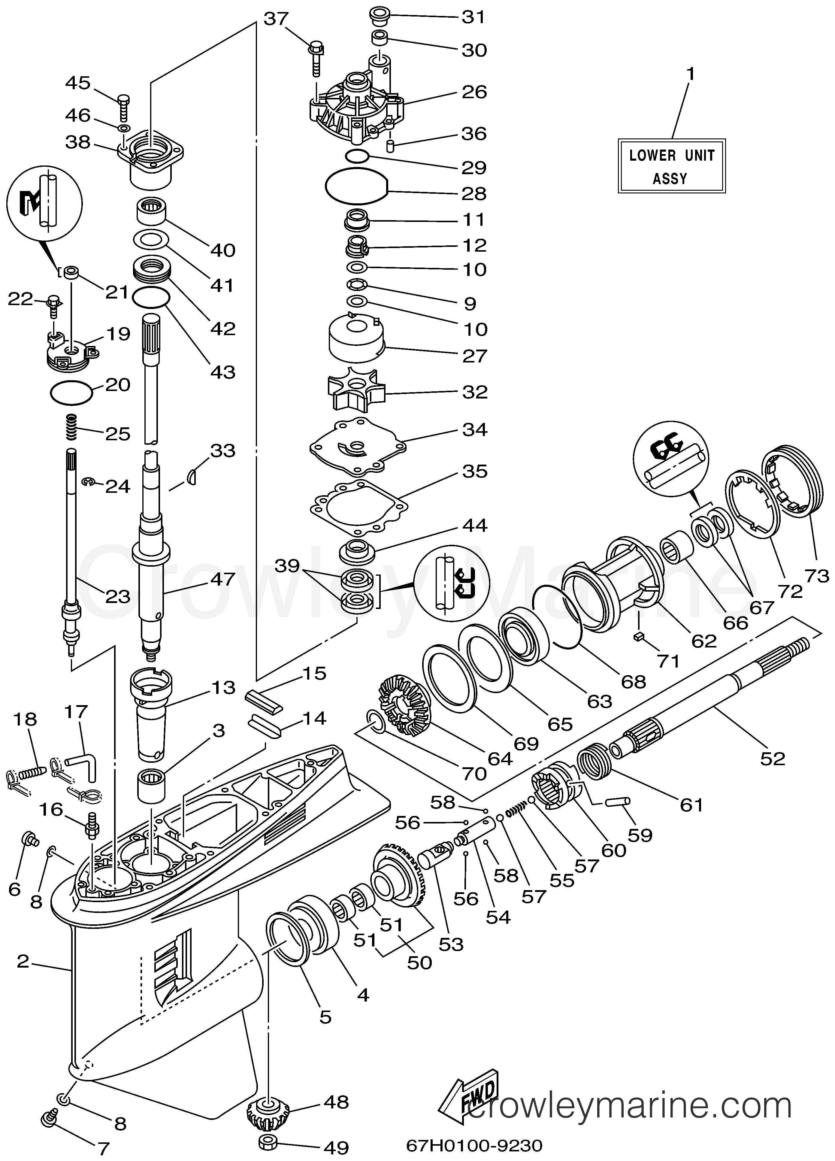 Yamaha Motors PX150TLRX - LOWER CASING DRIVE 1