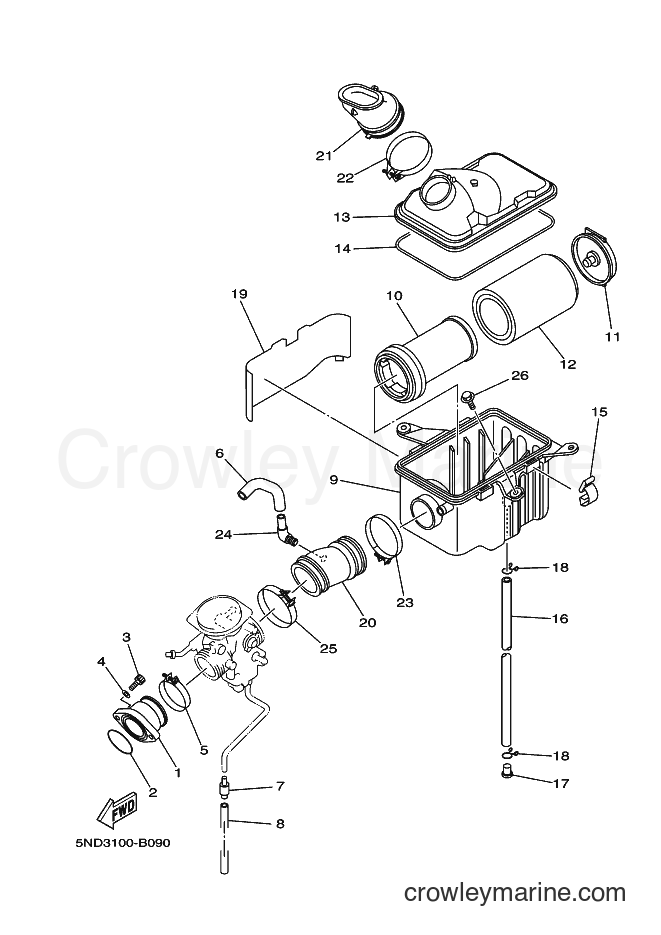 2003 ATV YFM450FWAN - YFM450FWAN (5ND3) [010] - INTAKE