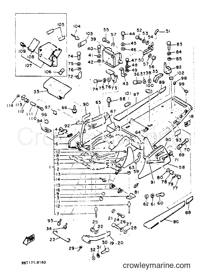 1990 Snowmobile VMX540P - VMX540P (87V1) [010] - FRAME