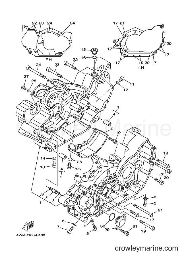 2003 Cruiser XV1600A - XV1600A (4WMM) [010] - CRANKCASE