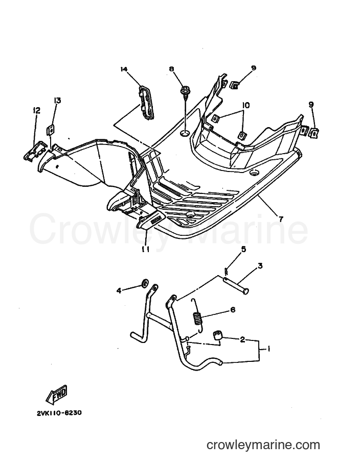 1989 Scooter CG50E - CG50E (2YT2) [010] - STAND & FOOTREST