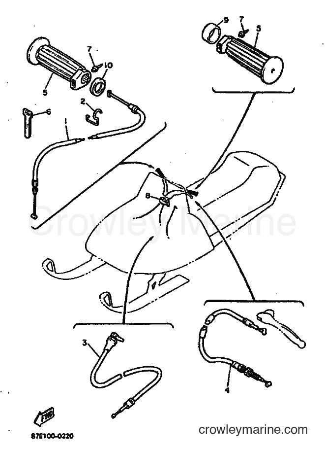 Yamaha Motors CS340EP (87E1) [010] - CONTROL CABLE