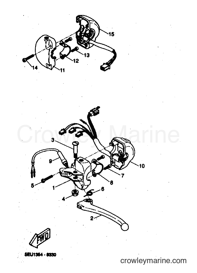 1998 Scooter YH50 - YH50 (5EU8) [010] - HANDLE SWITCH & LEVER