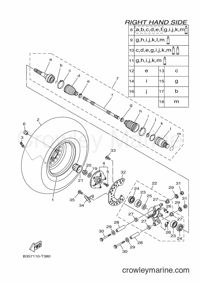 2018 ATV YXE700B - YXE700B (B358) [010] - REAR WHEEL 2