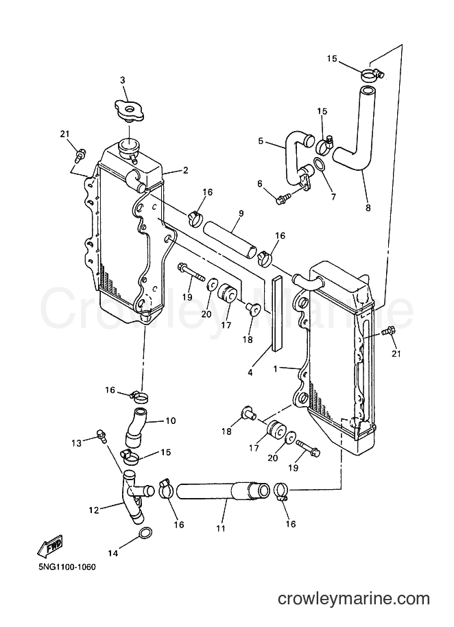 2001 Dirt Bike WR426F - WR426F (5NG2) [020] - RADIATOR & HOSE