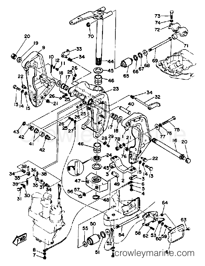 Yamaha Motors 225TLRQ - BRACKET 1