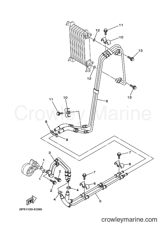 2007 ATV YXR450F - YXR450F (2P58) [010] - OIL PIPE