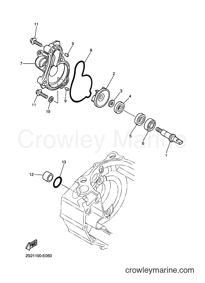2011 Dirt Bike WR450F - WR450F (1HB3) [010] - WATER PUMP