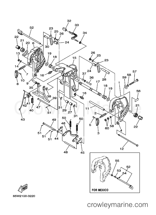 Yamaha Motors F25ELHB (65W2) [430] - BRACKET 1