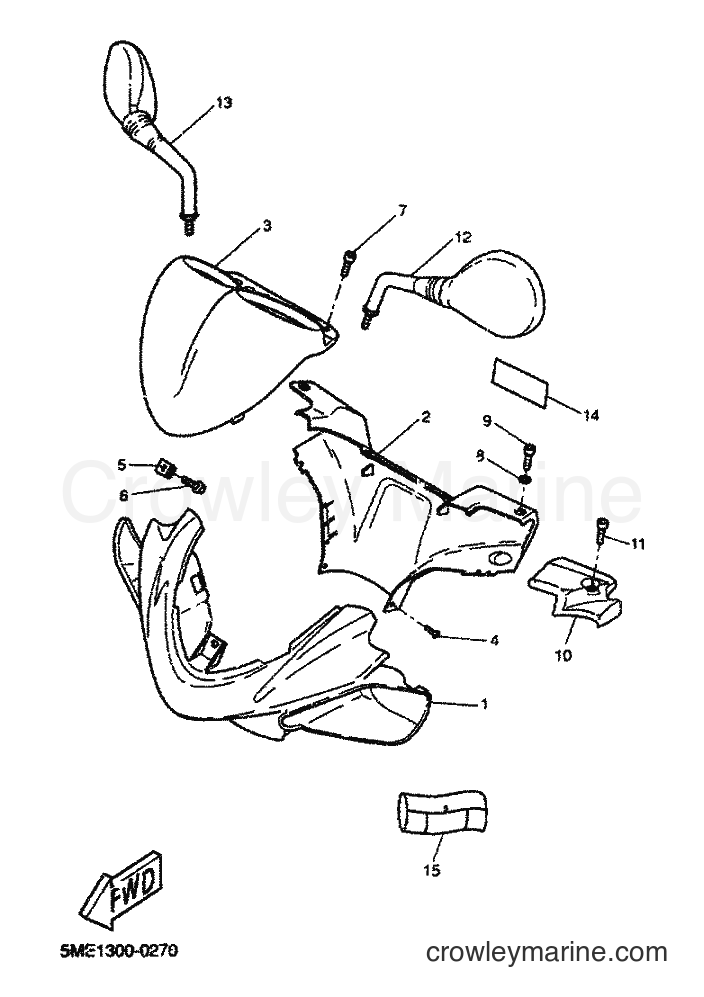 2000 Scooter YQ100 - YQ100 (5ME1) [060] - COWLING 1