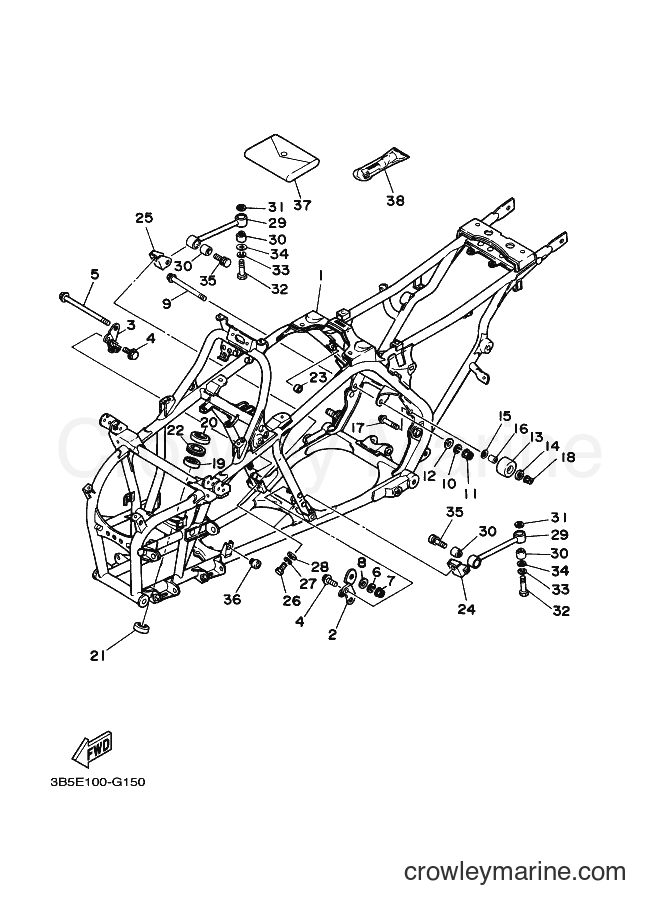 Yamaha Motors YFZ350 (3B5M) [010] - FRAME