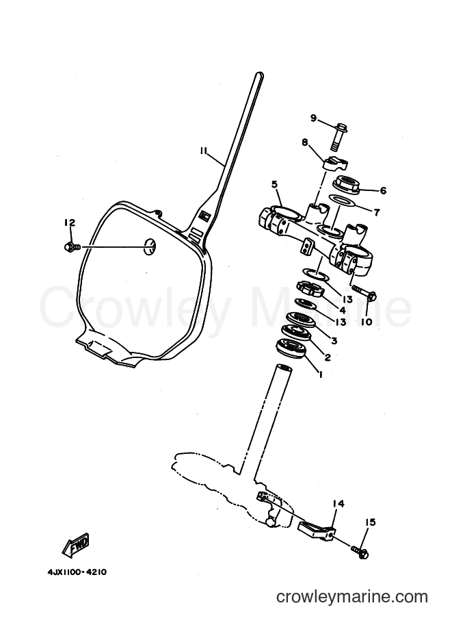 1997 Dirt Bike YZ125 - YZ125 (4XM1) [040] - STEERING
