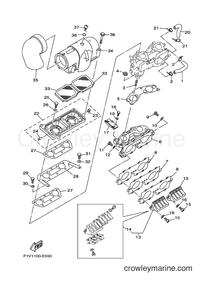 Yamaha Motors VX700 (F3D3) [010] - INTAKE