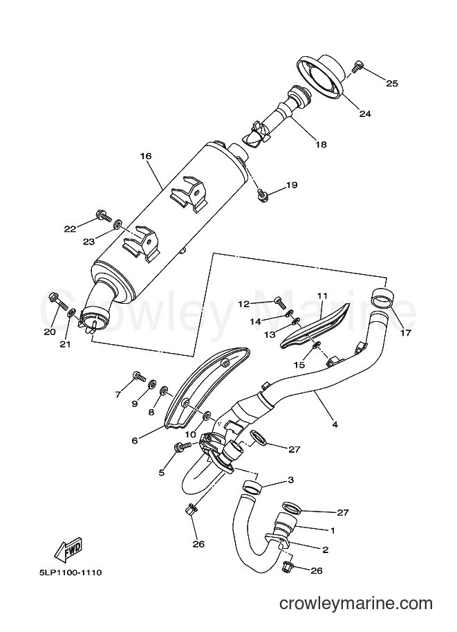 2001 ATV YFM660R - YFM660R (5LP2) [010] - EXHAUST