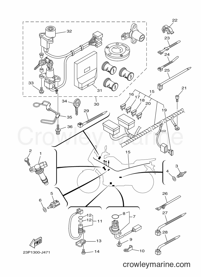 2011 Dirt Bike XT1200Z - XT1200Z (23P8) [010] - ELECTRICAL 1