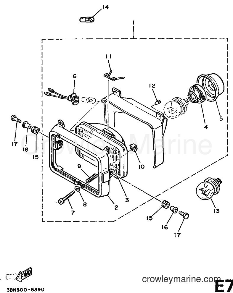 1989 Dirt Bike DT125R - DT125R (3PY2) [999] - HEADLIGHT
