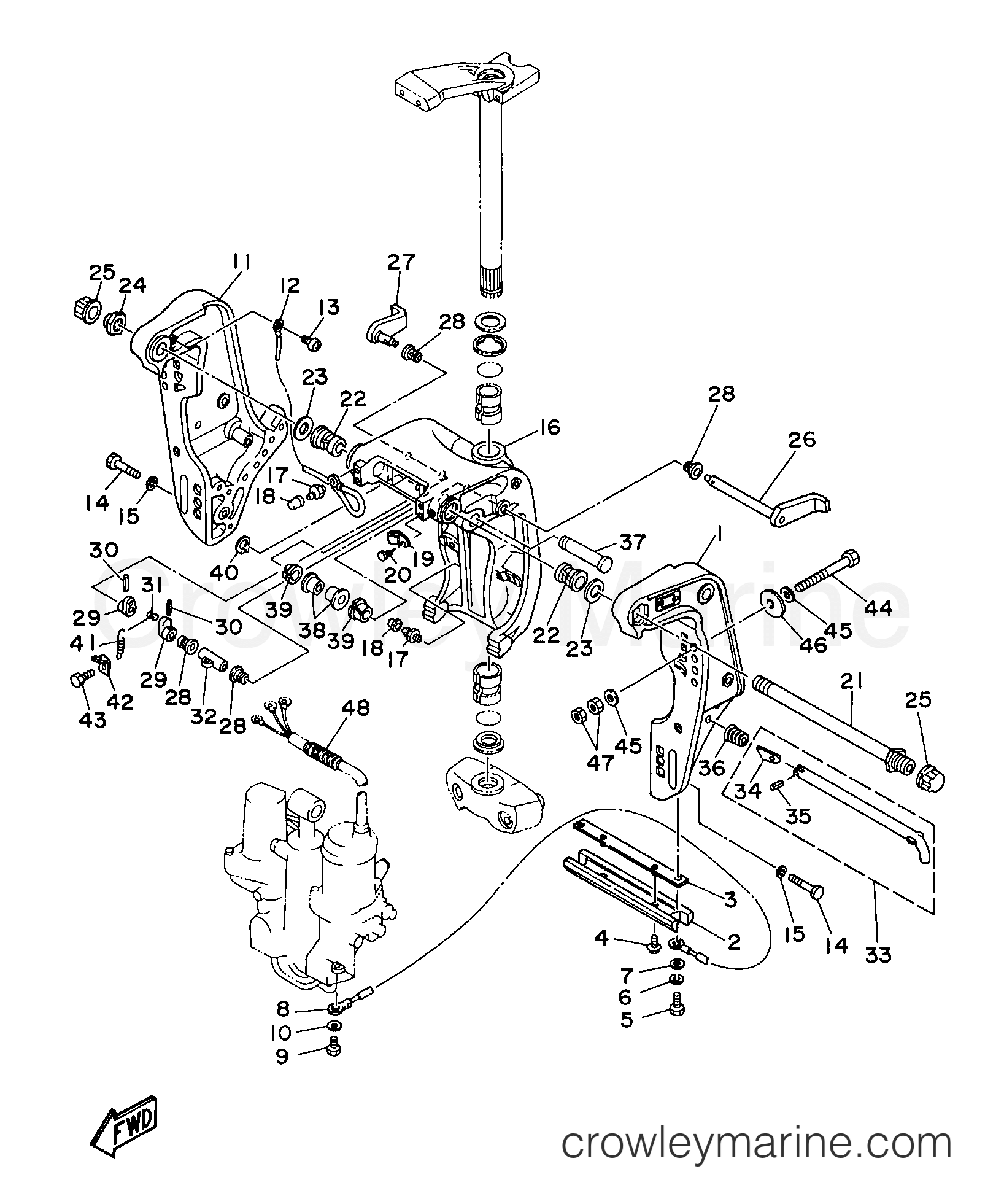 Yamaha Motors P60TLHW - BRACKET 1