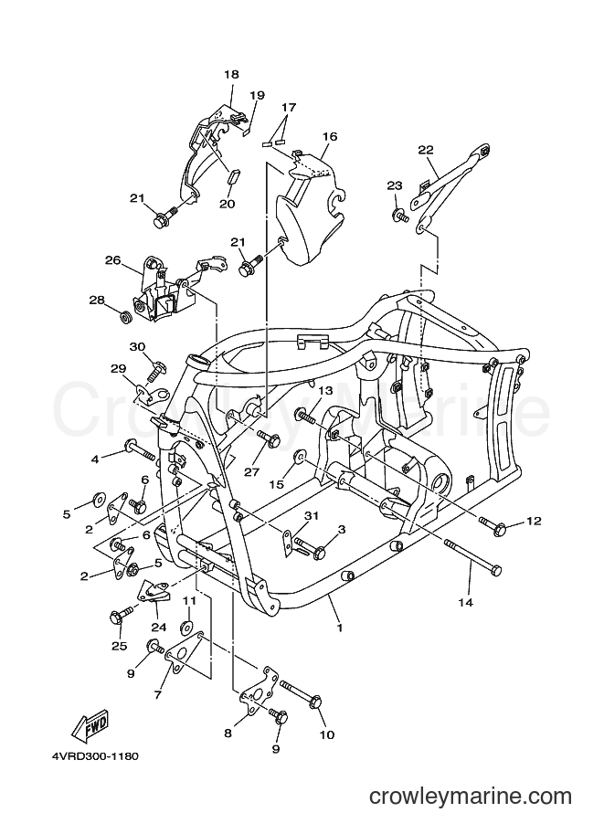 Yamaha Motors XVS650 (4VRD) [030] - FRAME