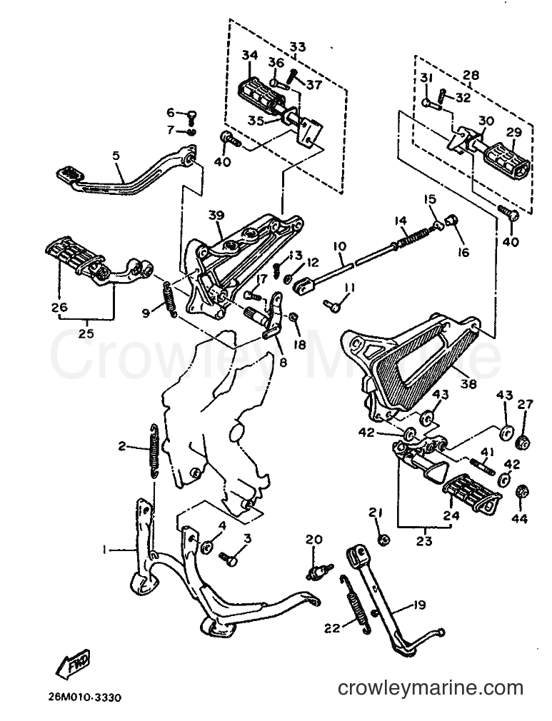 1983 Cruiser XV500 - XV500 (26R0) [020] - STAND & FOOTREST