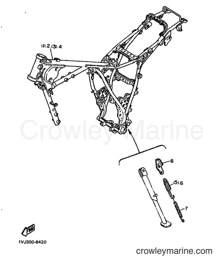 Yamaha Motors XT600ZS (1VJ) [999] - CHASSIS 1