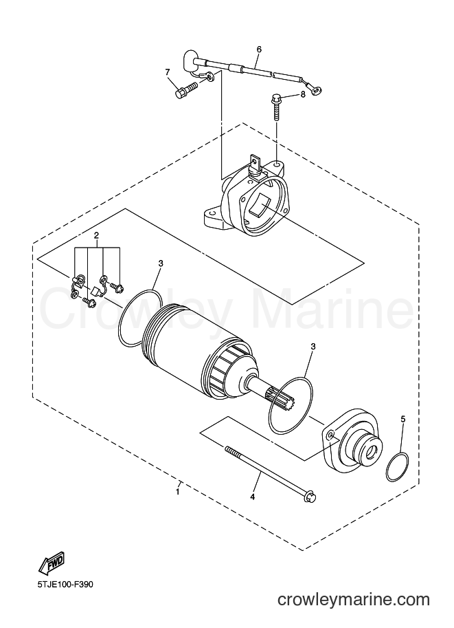 2013 Dirt Bike WR450F - WR450F (1DX6) [010] - STARTING MOTOR