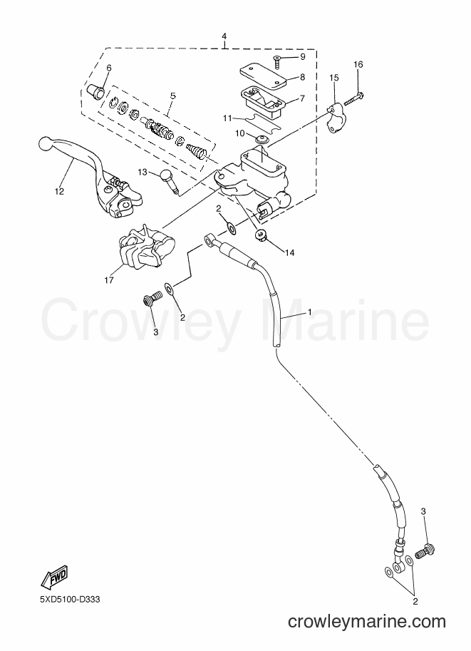 2006 Dirt Bike YZ250F - YZ250F (5XCA) [020] - FRONT MASTER CYLINDER