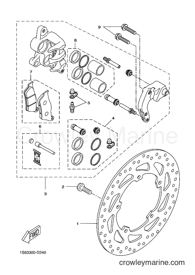 2005 Scooter VP300 - VP300 (1S63) [030] - FRONT BRAKE CALIPER