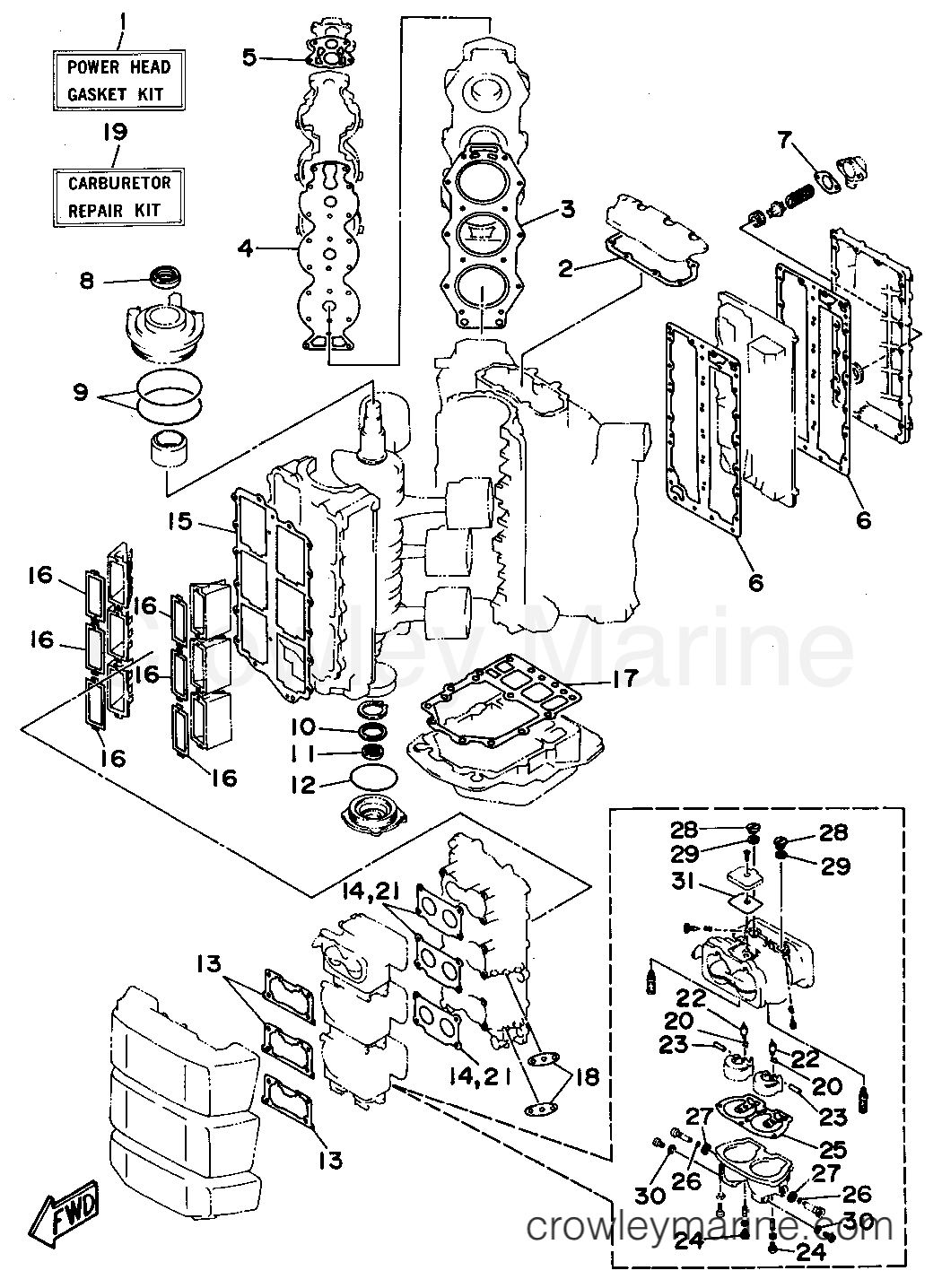 Yamaha Motors 175TXRT - REPAIR KIT 1