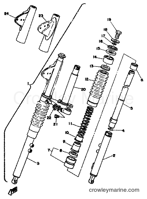 Yamaha Motors FS1 (2G0) [998] - FRONT FORK