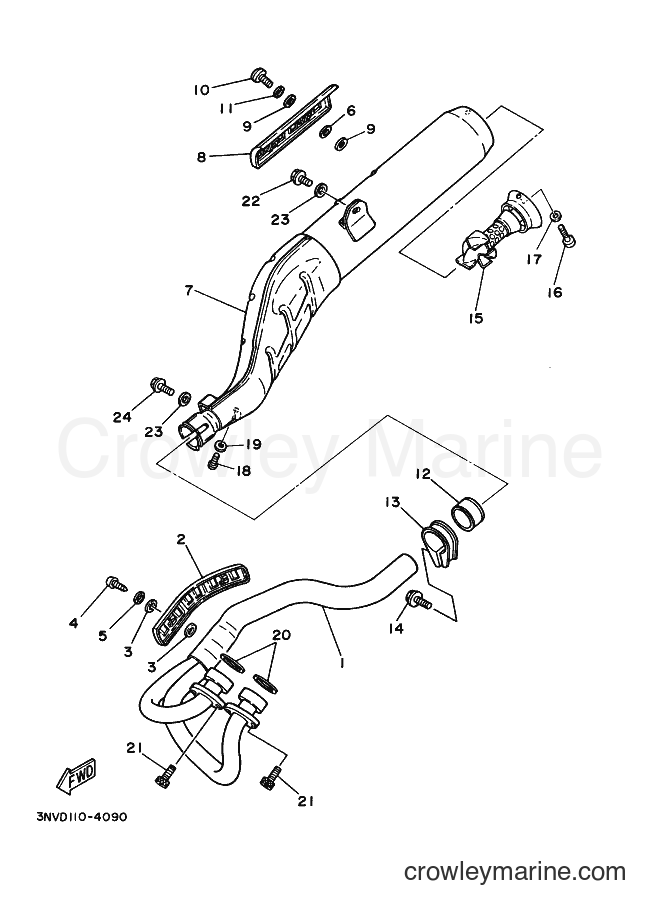 1997 Dirt Bike XT350 - XT350 (3NVR) [010] - EXHAUST