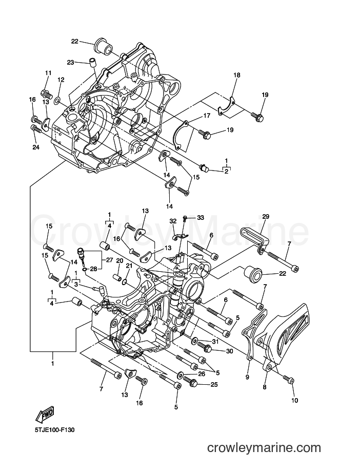 2007 Dirt Bike WR450F - WR450F (5TJF) [010] - CRANKCASE