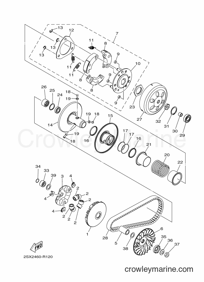 2018 Scooter LNX125-R - LNX125-R (BY82) [010] - CLUTCH