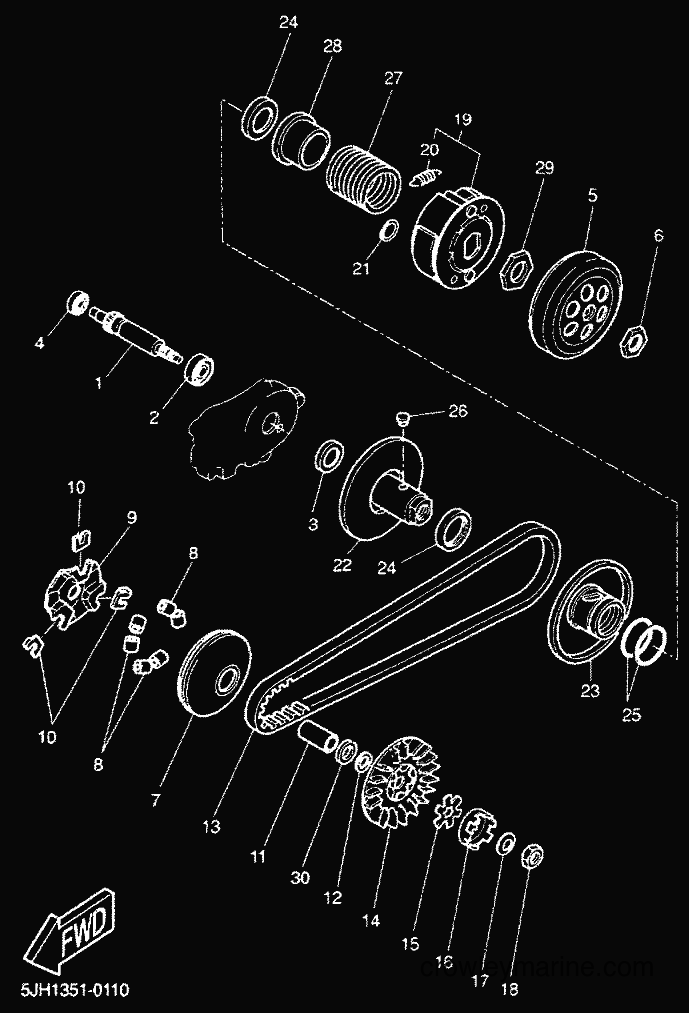 2000 Scooter CW50 - CW50 (5MN1) [020] - CLUTCH