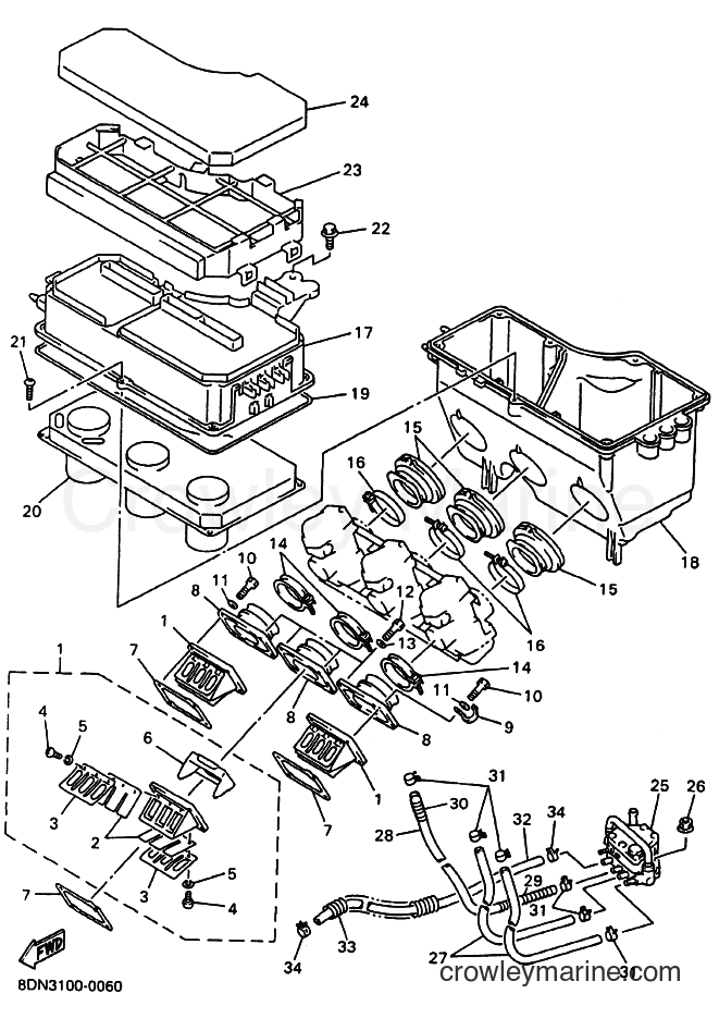 Yamaha Motors SRX700S (8DW3) [020] - INTAKE